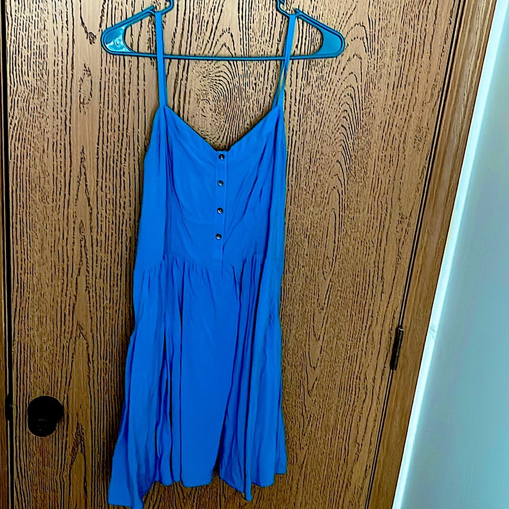 blue dress from express
